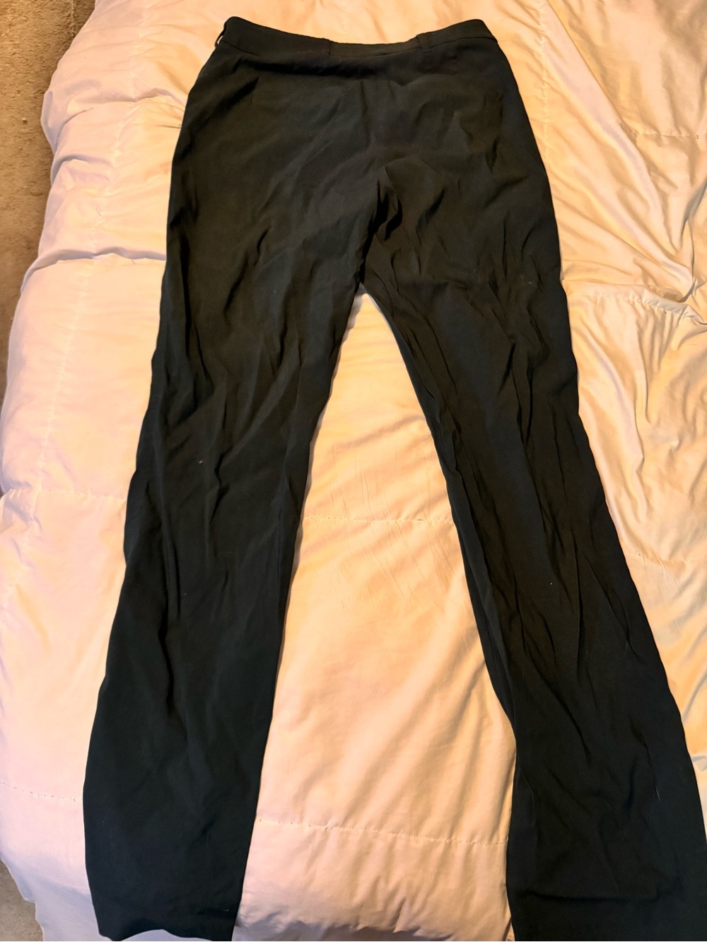 White House Dark Green Stretch Dress Pant